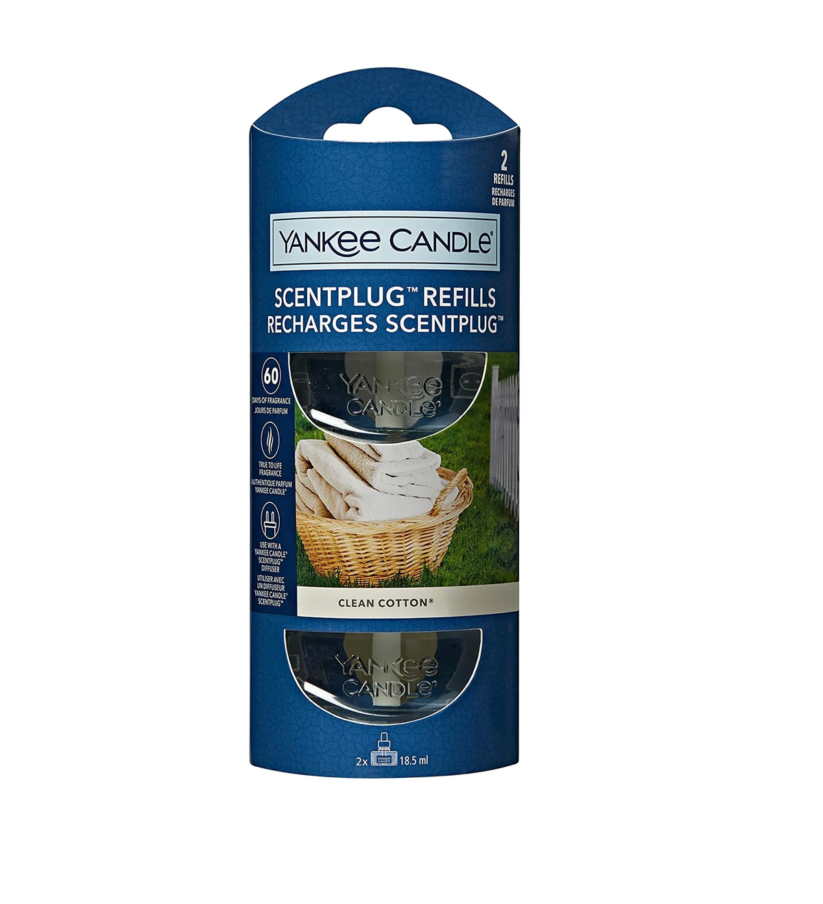 CLEAN COTTON -Yankee Candle- Ricarica Refill per Diffusore Elettrico ScentPlug