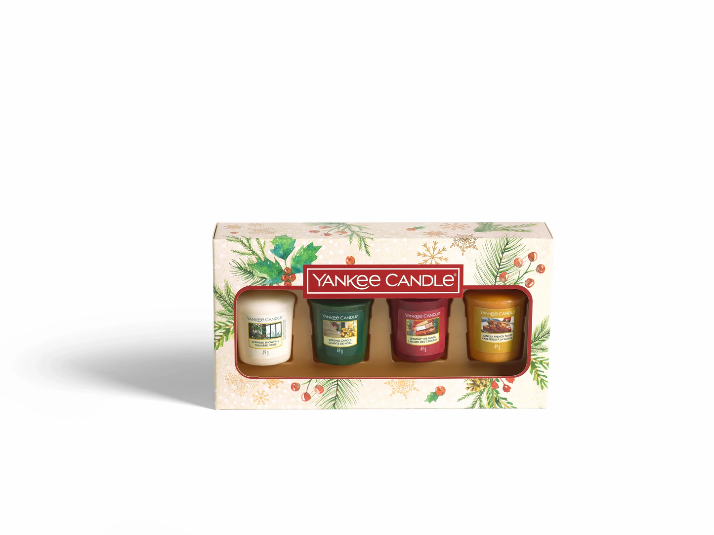 SET 4 CANDELE SAMPLER -Yankee Candle- Confezione Regalo Magical Christmas Morning