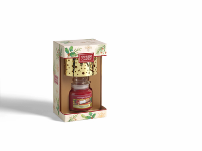 SET GIARA PICCOLA E PARALUME PICCOLO -Yankee Candle- Confezione Regalo Magical Christmas Morning