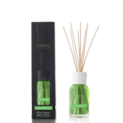 GREEN FIG & IRIS -Millefiori Milano- Diffusore a Bastoncino Medio (250ml)