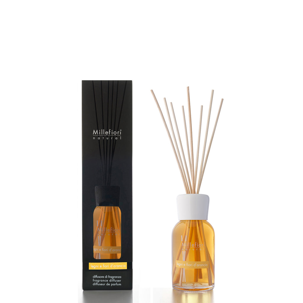 LEGNI E FIORI D'ARANCIO -Millefiori Milano- Diffusore a Bastoncino Piccolo (100ml)