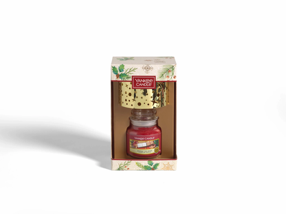 SET GIARA PICCOLA E PARALUME PICCOLO -Yankee Candle- Confezione Regalo Magical Christmas Morning