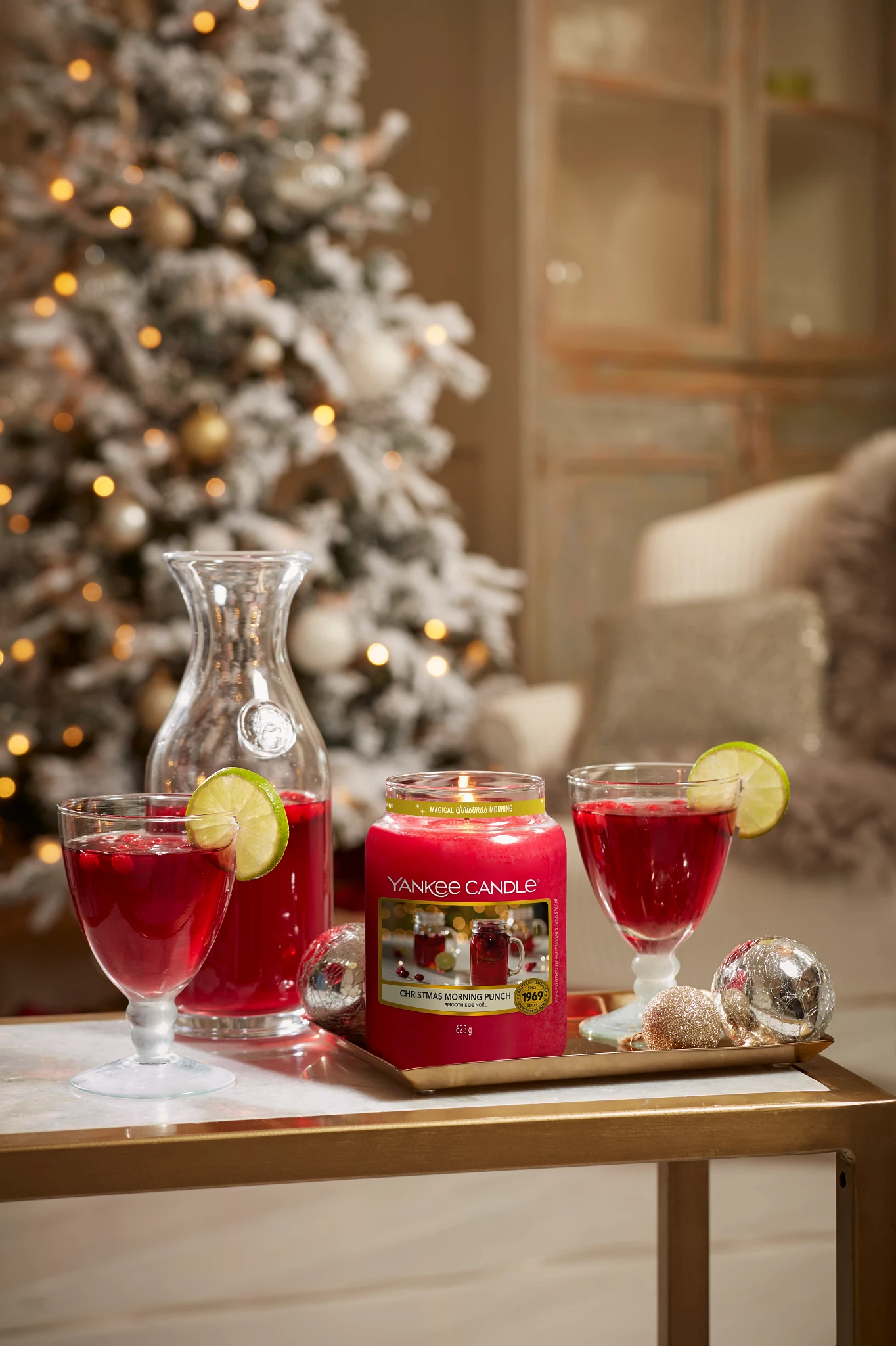 CHRISTMAS MORNING PUNCH -Yankee Candle- Candela Sampler