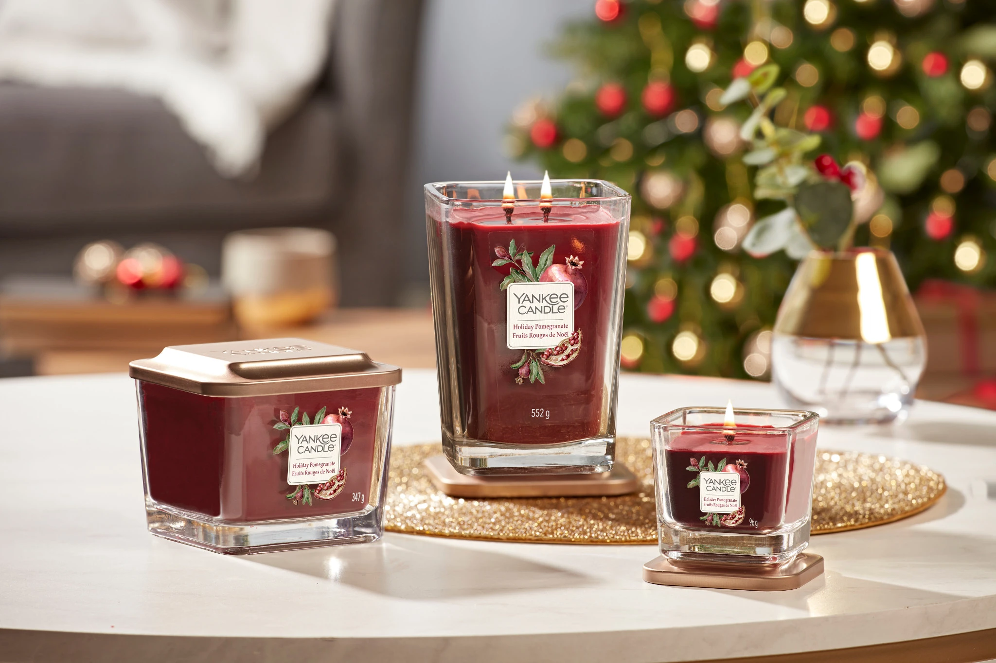 HOLIDAY POMEGRANATE -Yankee Candle- Candela Grande