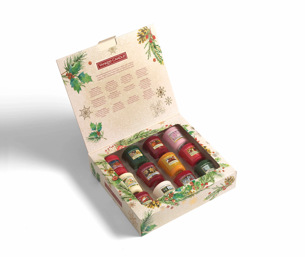 SET 12 CANDELE SAMPLER -Yankee Candle- Confezione Regalo Magical Christmas Morning
