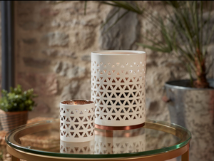 BELMONT -Yankee Candle- Porta Giara Ceramica con base in Metallo