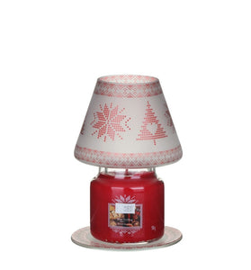 RED NORDIC FROSTED GLASS -Yankee Candle- Paralume e Piatto Piccolo