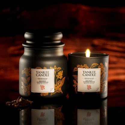 GOLDEN SANDALWOOD -Yankee Candle- Pillar Piccolo