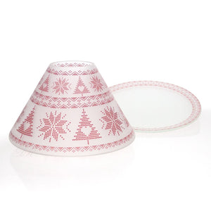 RED NORDIC FROSTED GLASS -Yankee Candle- Paralume e Piatto Grande