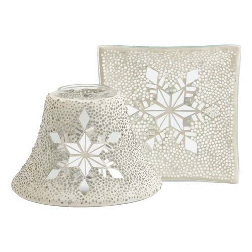 TWINKLING SNOWFLAKE -Yankee Candle- Paralume e Piatto Grande